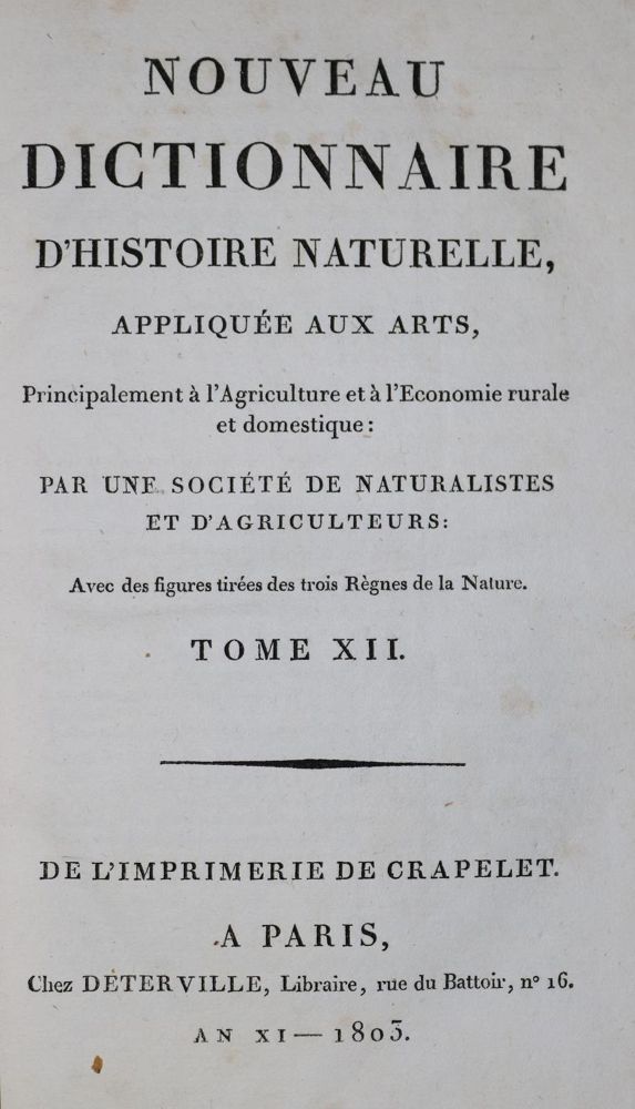 Große Abbildung Nr.1: 130-1916 Nouveau dictionnaire: (Zoologie)