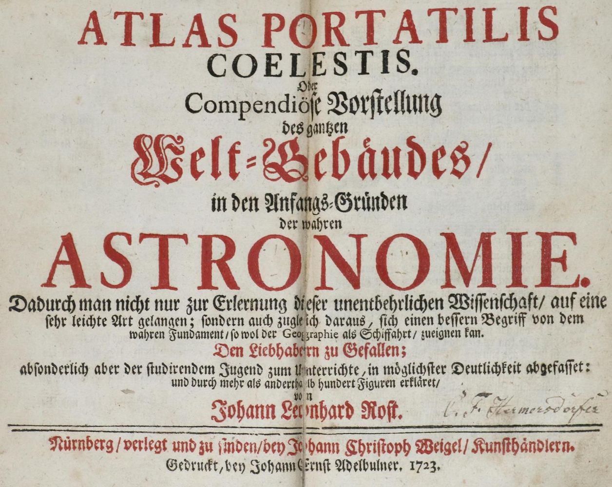 Große Abbildung Nr.3: 130-1946 Rost,J.L.: (Verschiedene Gebiete - Varia, Astronomie)