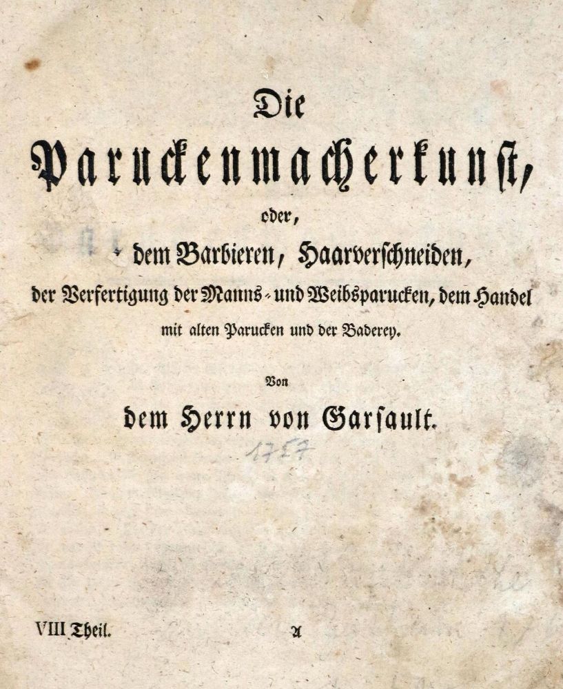 Große Abbildung Nr.1: 130-1955 Perückenmacher.: (Verschiedene Gebiete - Varia, Berufe)