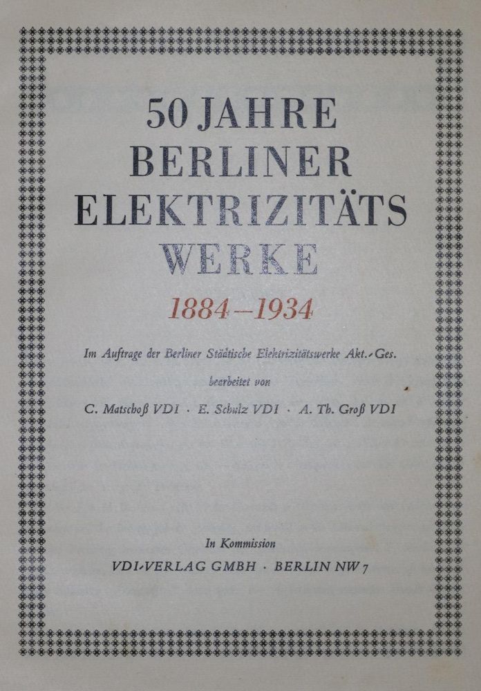 Große Abbildung Nr.2: 130-1974 50 Jahre: (Verschiedene Gebiete - Varia, Elektrizität)
