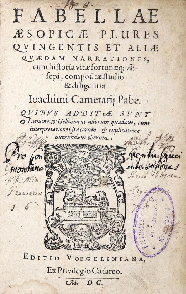Große Abbildung Nr.1: 130-2 Camerarius,J.: (Äsop)