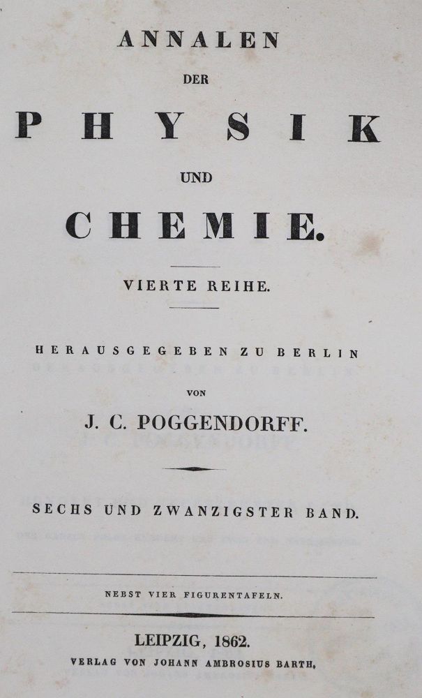 Große Abbildung Nr.1: 130-2005 Clausius,R.: (Verschiedene Gebiete - Varia, Physik)