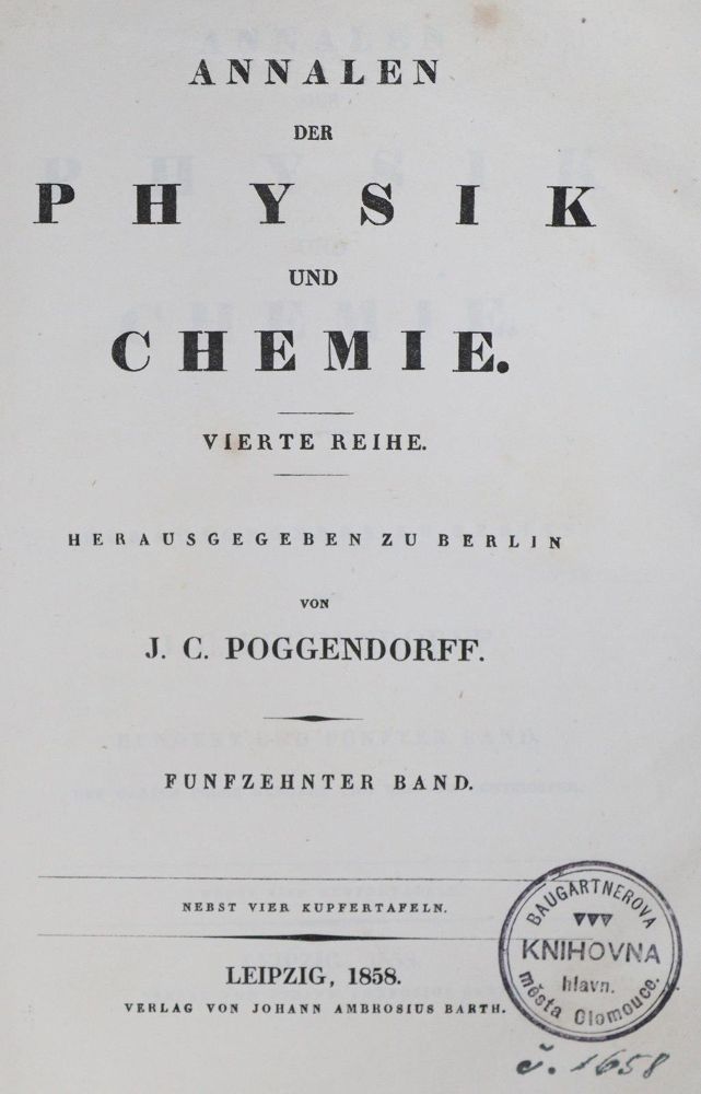 Große Abbildung Nr.1: 130-2008 Clausius,R.: (Verschiedene Gebiete - Varia, Physik)