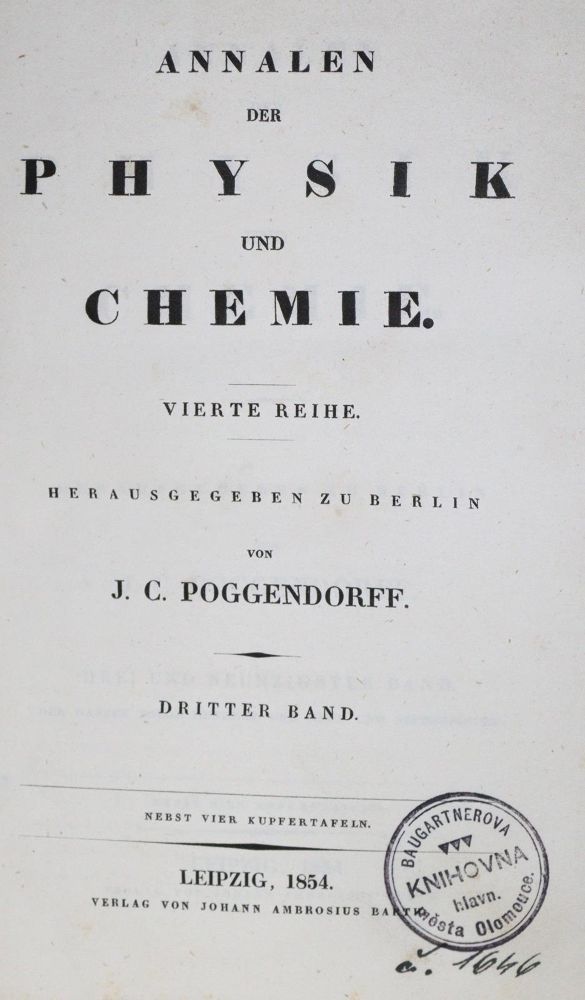 Große Abbildung Nr.1: 130-2011 Clausius,R.: (Verschiedene Gebiete - Varia, Physik)