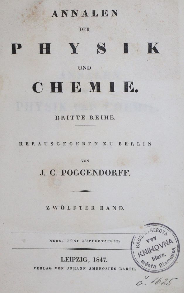Große Abbildung Nr.1: 130-2015 Kirchhoff,G.: (Verschiedene Gebiete - Varia, Physik)