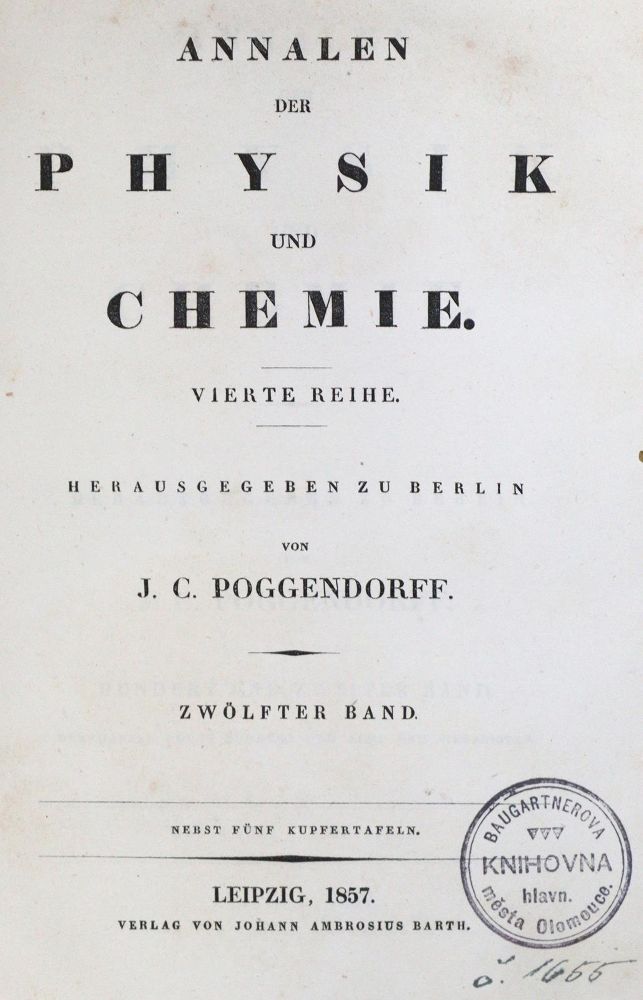 Große Abbildung Nr.1: 130-2016 Kirchhoff,G.: (Verschiedene Gebiete - Varia, Physik)