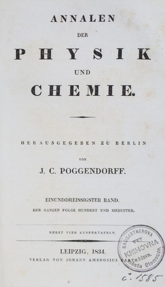 Große Abbildung Nr.1: 130-2018 Runge,F.F.: (Verschiedene Gebiete - Varia, Physik)