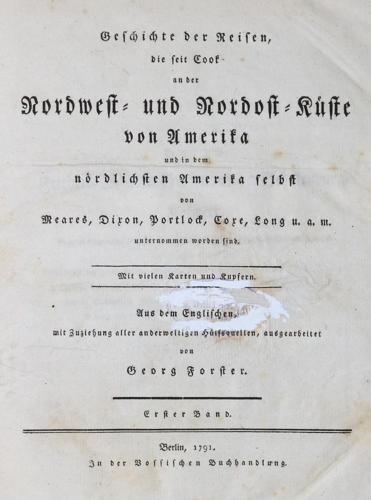 Große Abbildung Nr.2: 130-2052 Forster,G. (Hrsg. u. Übers.).: (Amerika)