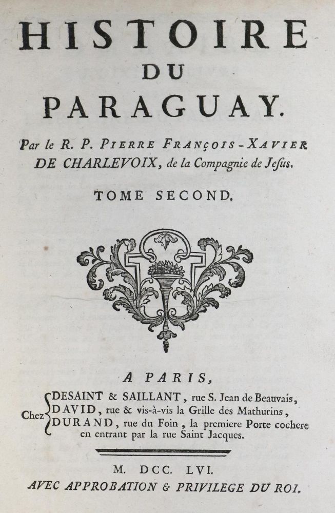 Große Abbildung Nr.2: 130-2059 Charlevoix,P.F.-X.de.: (Amerika, Paraguay)