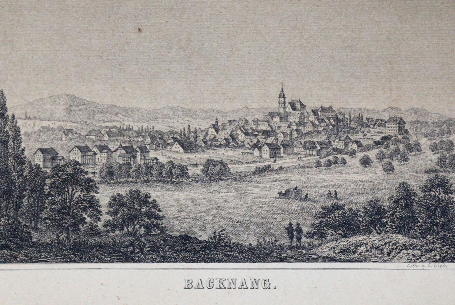 Große Abbildung Nr.1: 130-2103 Beschreibung des Oberamts: (Deutschland, Backnang)