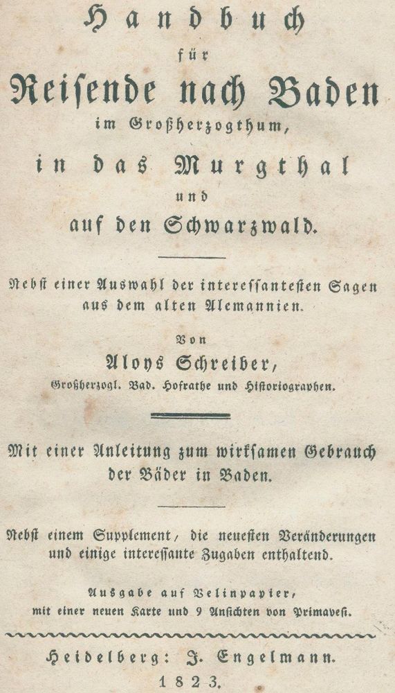 Große Abbildung Nr.1: 130-2109 Schreiber,A.W.: (Deutschland, Baden-Baden)