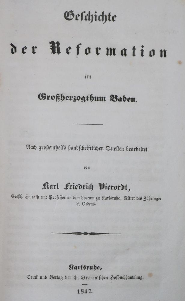 Große Abbildung Nr.1: 130-2152 Vierordt,K.F.: (Deutschland, Baden-Württemberg)