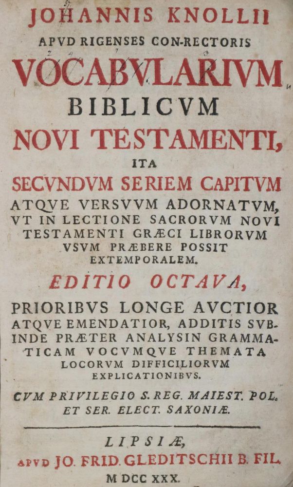 Große Abbildung Nr.1: 130-217 Knoll,J.: (Alte Drucke, Handschriften und Theologie)
