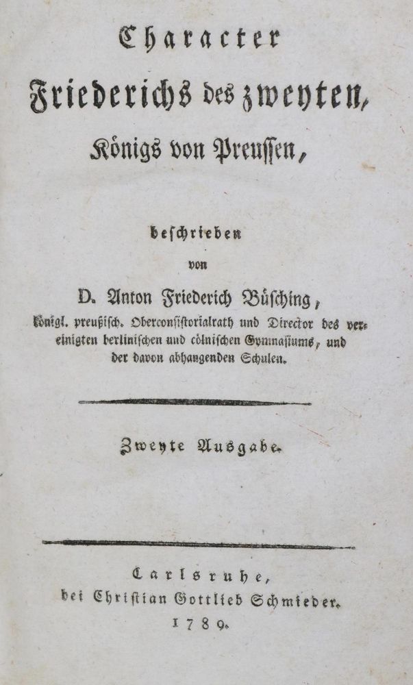 Große Abbildung Nr.1: 130-2193 Büsching,A.F.: (Deutschland, Friedrich II.)