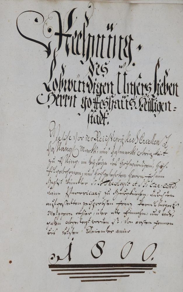 Große Abbildung Nr.1: 130-2205 Kirchen-Rechnungen: (Deutschland, Heiligenstadt, Handschriften)