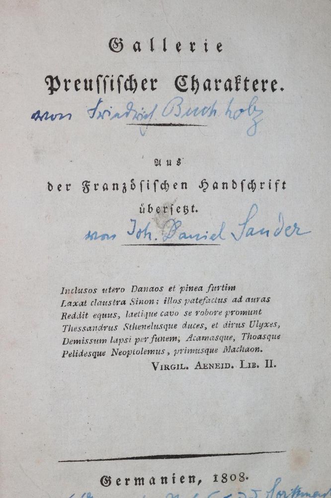 Große Abbildung Nr.1: 130-2242 (Massenbach,C.K.A.L.v. u. P.F.F.Buchholz).: (Deutschland, Preussen)