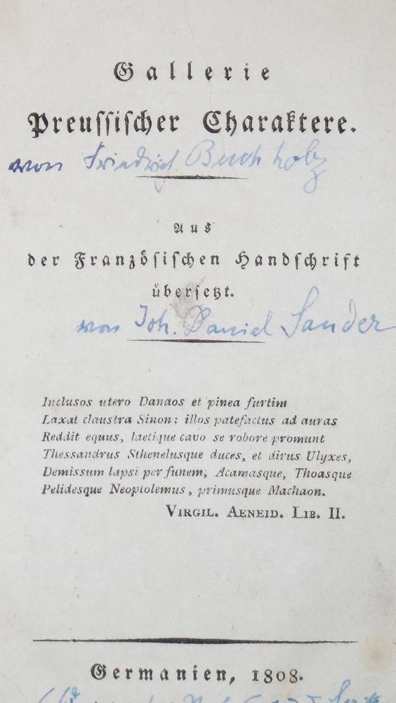 Große Abbildung Nr.13: 130-2242 (Massenbach,C.K.A.L.v. u. P.F.F.Buchholz).: (Deutschland, Preussen)