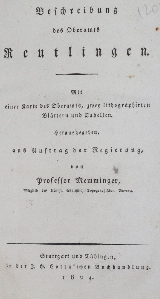 Große Abbildung Nr.2: 130-2248 Memminger,(J.D.G.).: (Deutschland, Reutlingen)