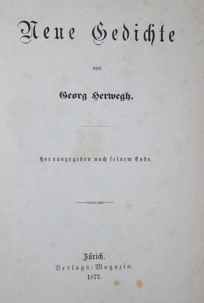 Große Abbildung Nr.1: 130-2252 Herwegh,G.: (Deutschland, Revolution 1848/49 - Vormärz - Politik)