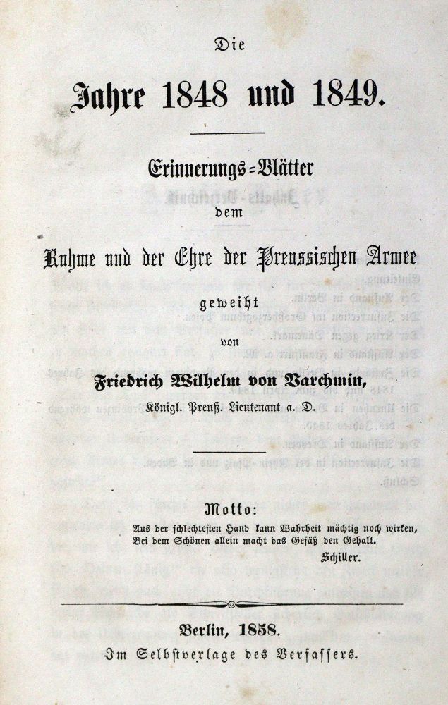 Große Abbildung Nr.1: 130-2257 Varchmin,F.W.v.: (Deutschland, Revolution 1848/49 - Vormärz - Politik)