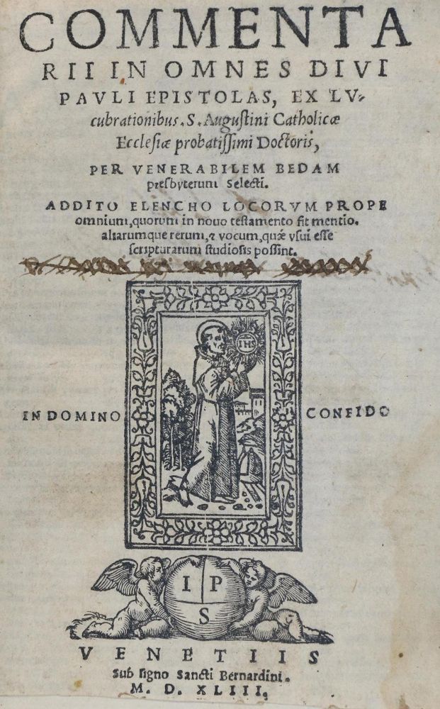 Große Abbildung Nr.1: 130-23 Beda,V.: (Alte Drucke, Handschriften und Theologie)