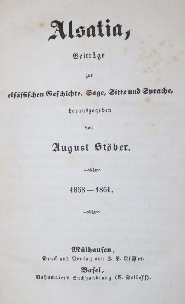 Große Abbildung Nr.1: 130-2314 Stöber,A.: (Frankreich, Elsass)