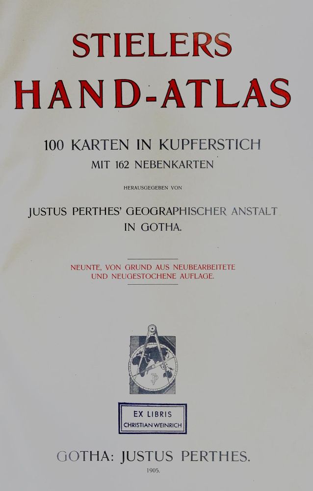 Große Abbildung Nr.1: 130-2403 Stielers Hand-Atlas.: (Verschiedene Länder - Geschichte, Atlanten)