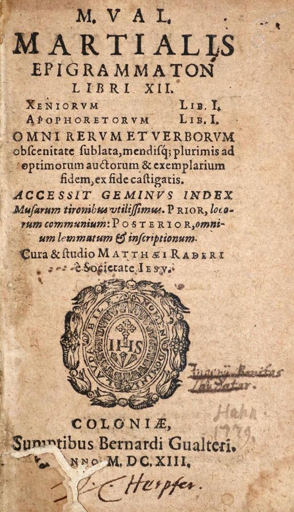 Große Abbildung Nr.1: 130-243 Martialis,M.V.: (Alte Drucke, Handschriften und Theologie)