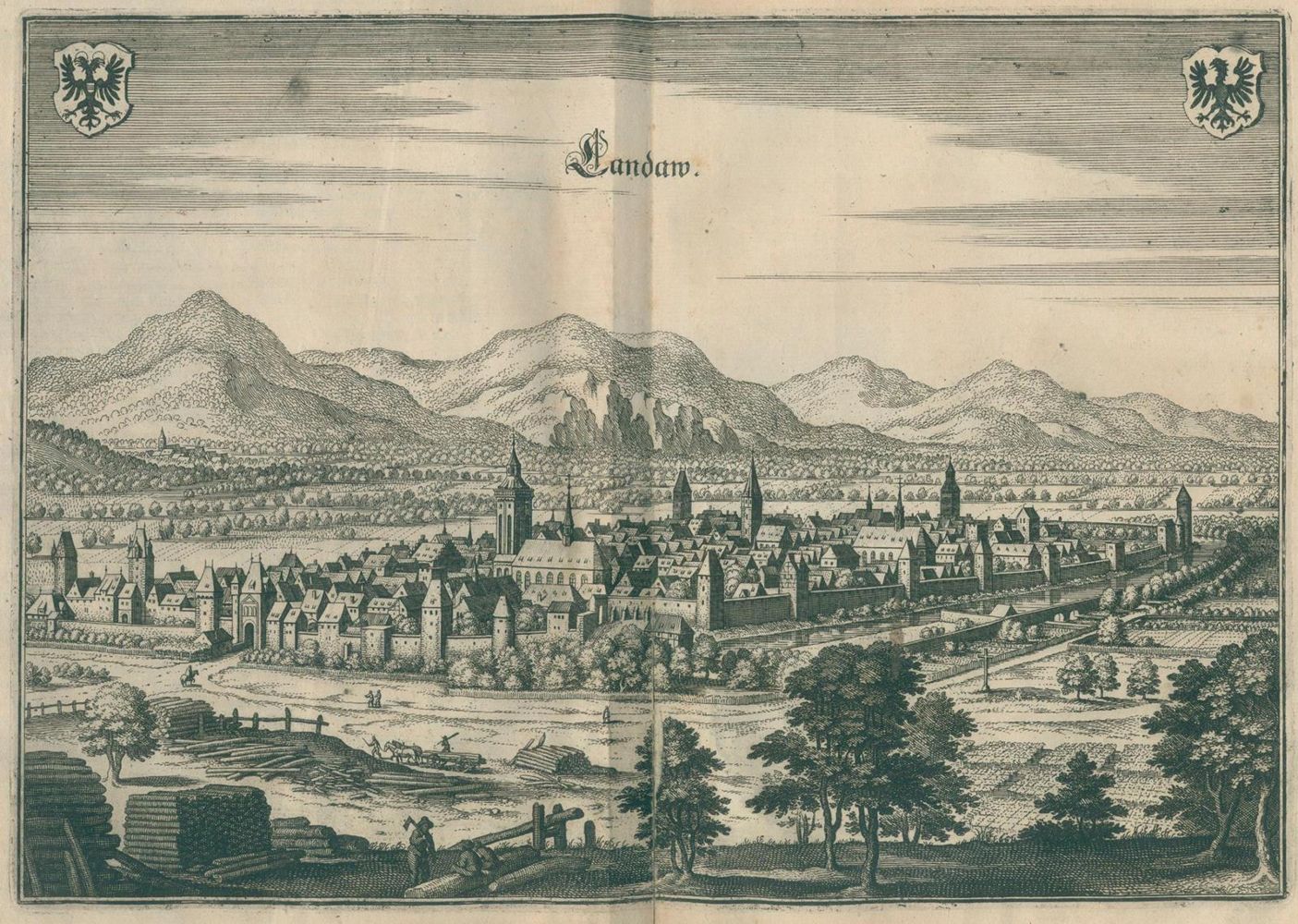 Große Abbildung Nr.2: 130-2430 Merian,(M.).: (Verschiedene Länder - Varia, Frankreich, Elsass)