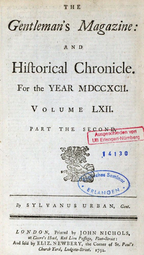 Große Abbildung Nr.61: 130-2436 Gentleman's Magazine, The,: (Verschiedene Länder - Geschichte)