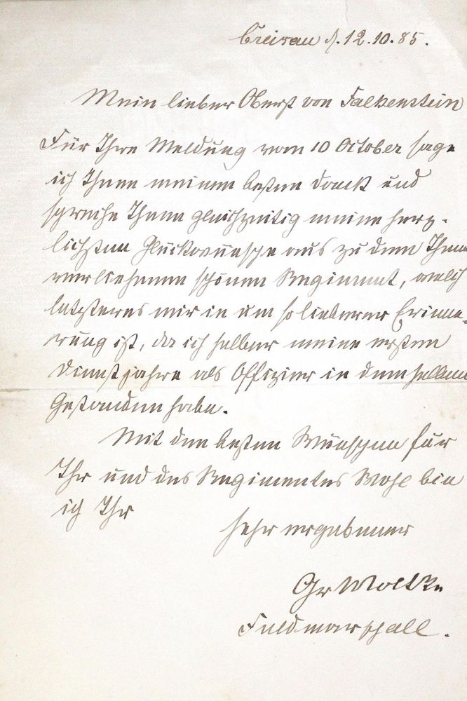 Große Abbildung Nr.1: 130-2523 Moltke, Helmuth Graf von,: (Autographen)