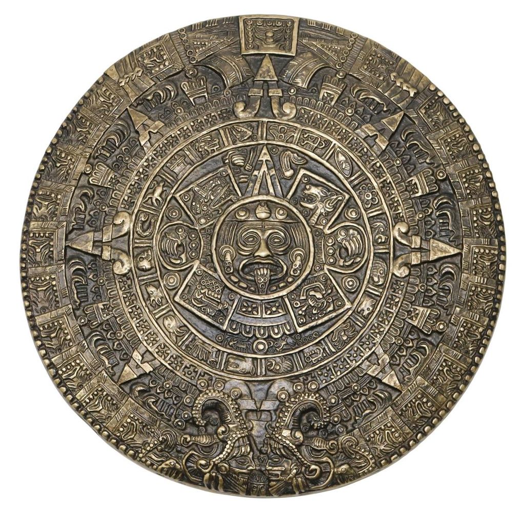 Große Abbildung Nr.1: 130-2546 Aztekenkalender Bronze: (Varia)