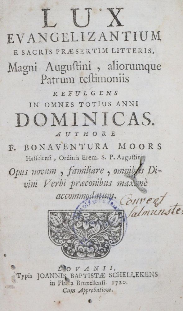 Große Abbildung Nr.1: 130-261 Moors,B.: (Alte Drucke, Handschriften und Theologie)