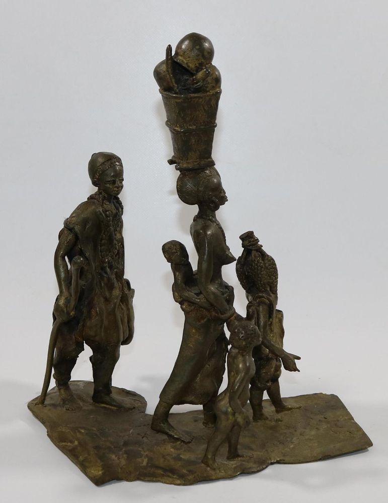Große Abbildung Nr.4: 130-2625 Große afrikanische Figurengruppe.: (Afrika, Figuren)