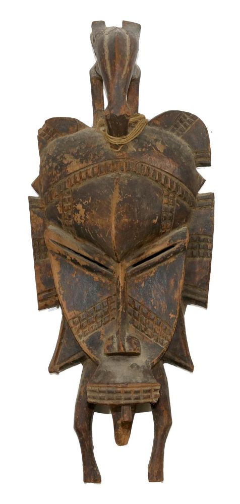 Große Abbildung Nr.1: 130-2638 Senufo Kpelie Maske: (Afrika, Masken)