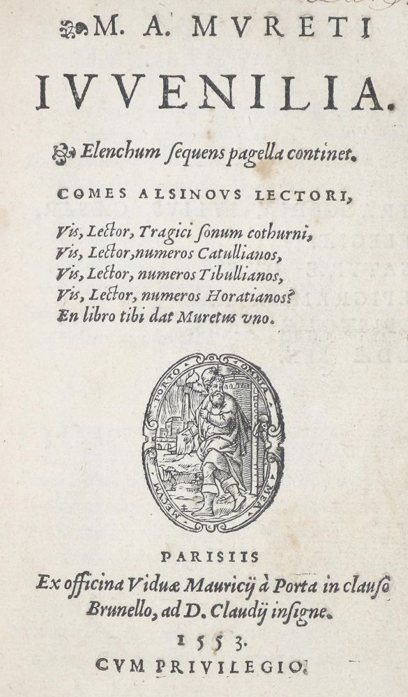 Große Abbildung Nr.1: 130-264 Muret,M.A.: (Alte Drucke, Handschriften und Theologie)