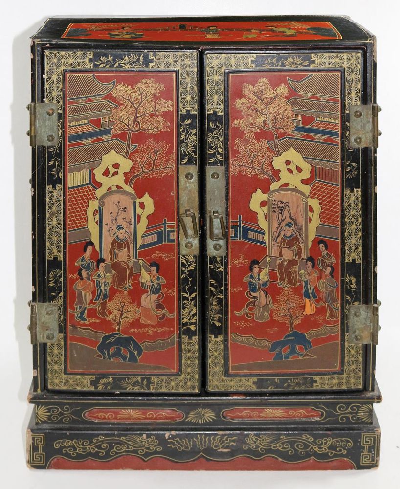 Große Abbildung Nr.1: 130-2662 Paar Chinesische Schränkchen: (Asiatika, China)