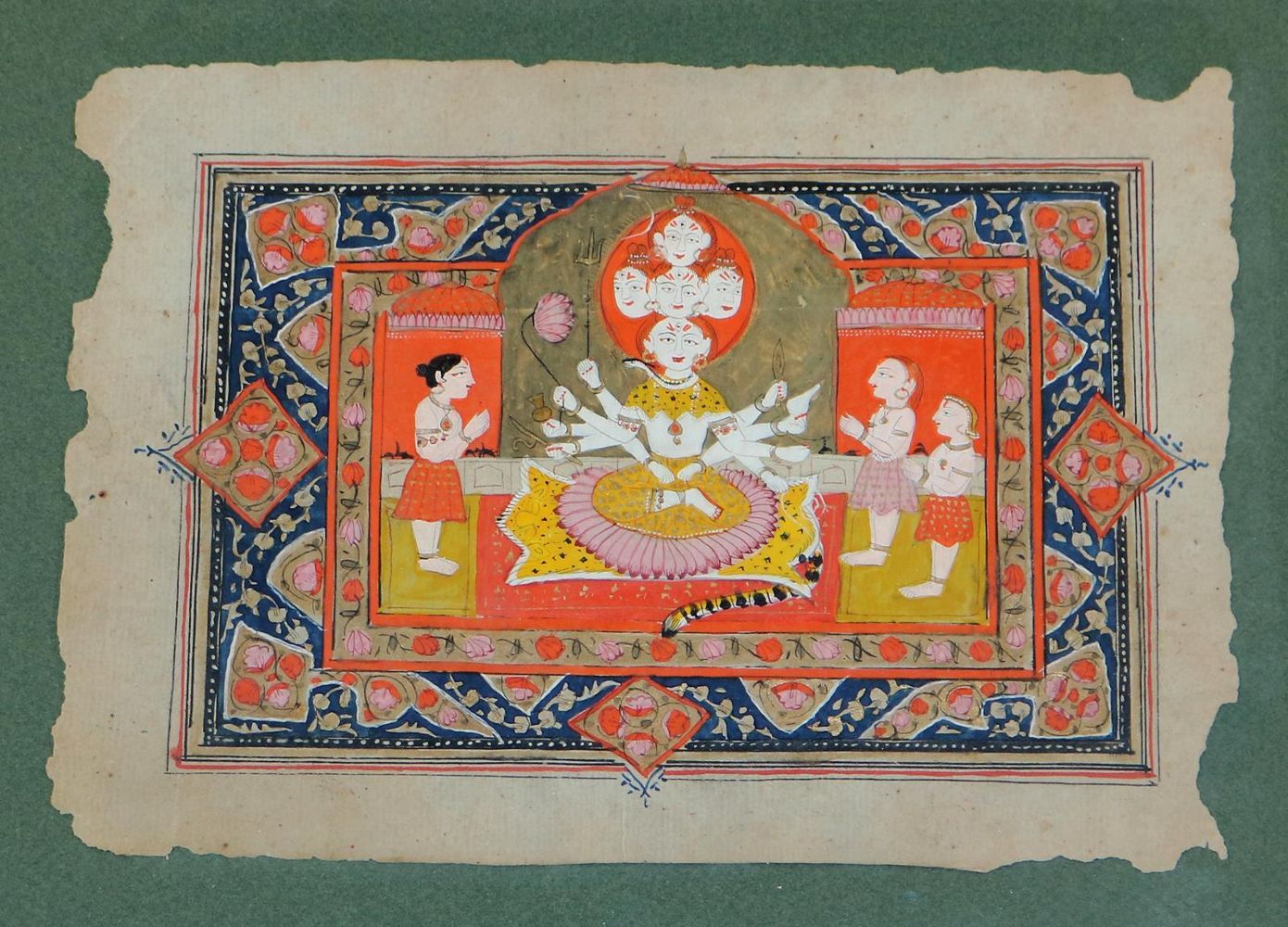 Große Abbildung Nr.1: 130-2673 Indisch-hinduistische Malerei.: (Asiatika)