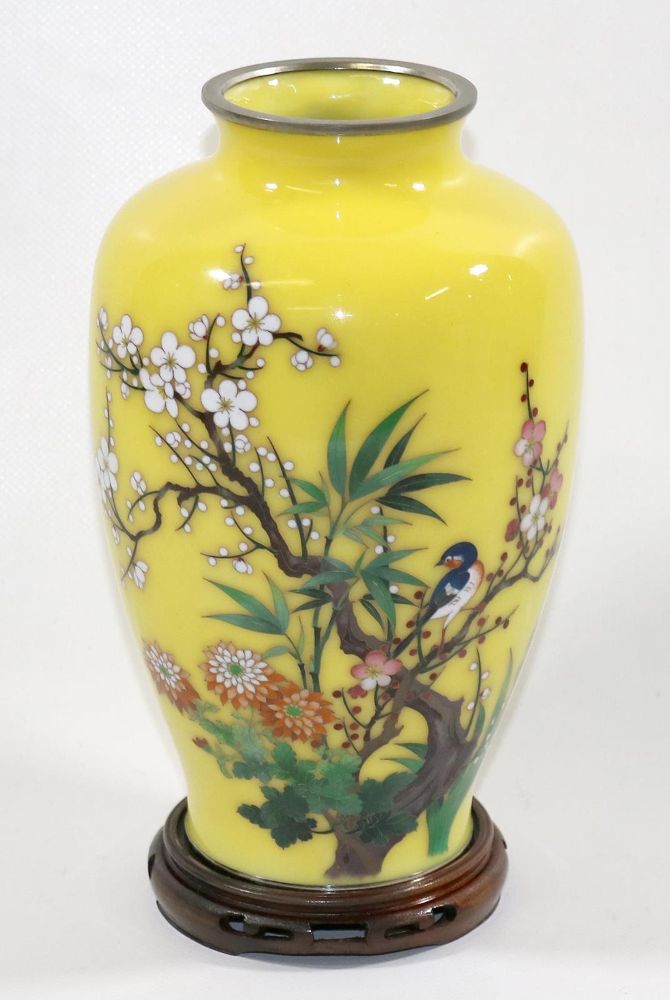 Große Abbildung Nr.1: 130-2675 Japanische Cloisonnevase.: (Asiatika)