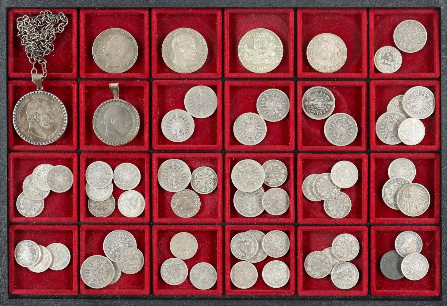 Große Abbildung Nr.2: 130-2716 Silbermünzen u. 1 Goldmünze.: (Münzen und Medaillen)