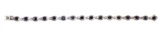 Große Abbildung Nr.1: 130-2730 Brillant-Saphir Armband.: (Schmuck, Armbänder)