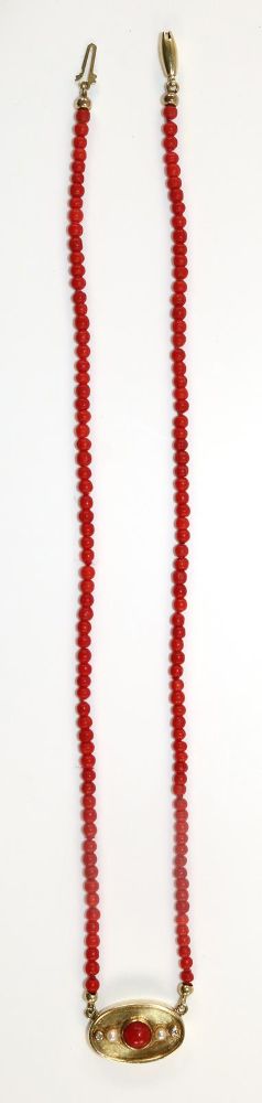 Große Abbildung Nr.2: 130-2742 Prächtiges Korallencollier: (Schmuck, Colliers)