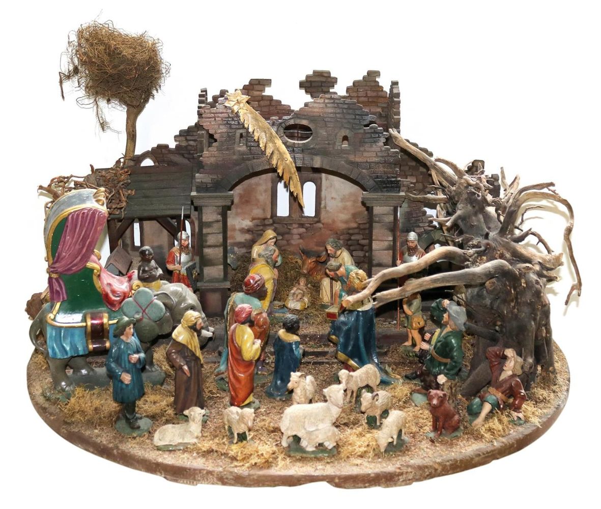 Große Abbildung Nr.1: 130-2776 Weihnachtskrippe, Thüringen um: (Spielzeug)
