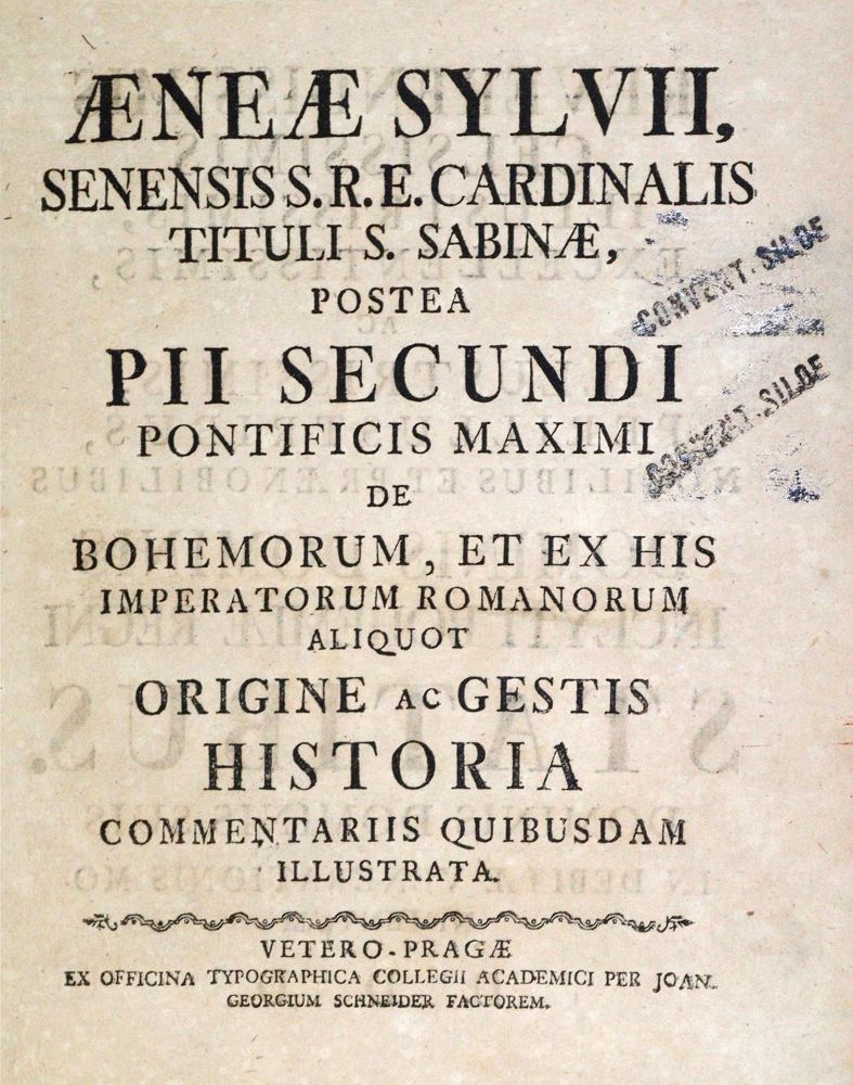 Große Abbildung Nr.1: 130-283 Piccolomini,A.S. (= Papst Pius II).: (Alte Drucke, Handschriften und Theologie)