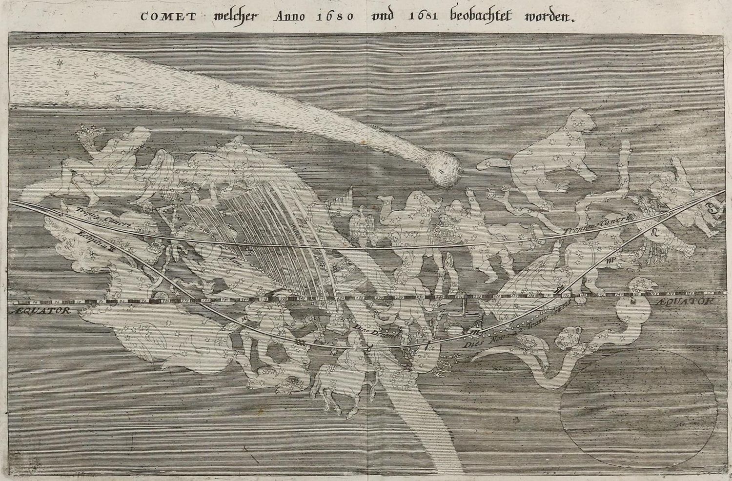 Große Abbildung Nr.1: 130-2876 Komet C/1680 V1.: (Varia, Astronomie)