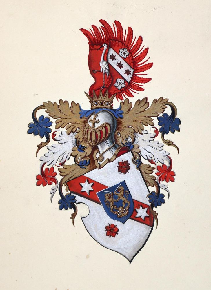 Große Abbildung Nr.1: 130-2915 Wappen.: (Varia, Genealogie und Heraldik)