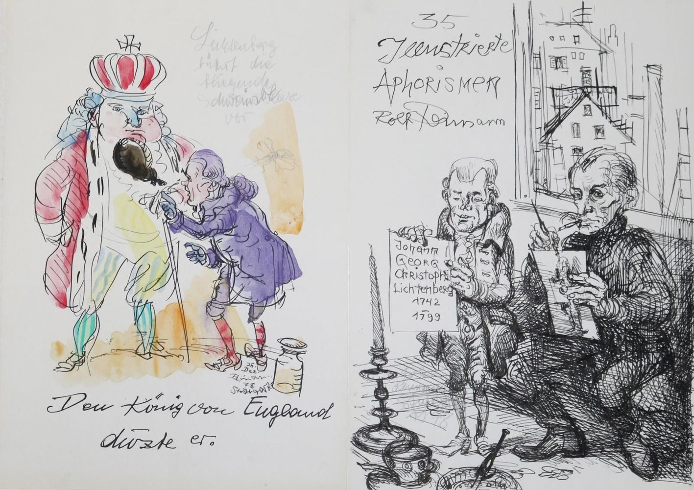 Große Abbildung Nr.1: 130-2929 Reimann, Rudolf Heinrich Georg: (Varia, Karikatur)