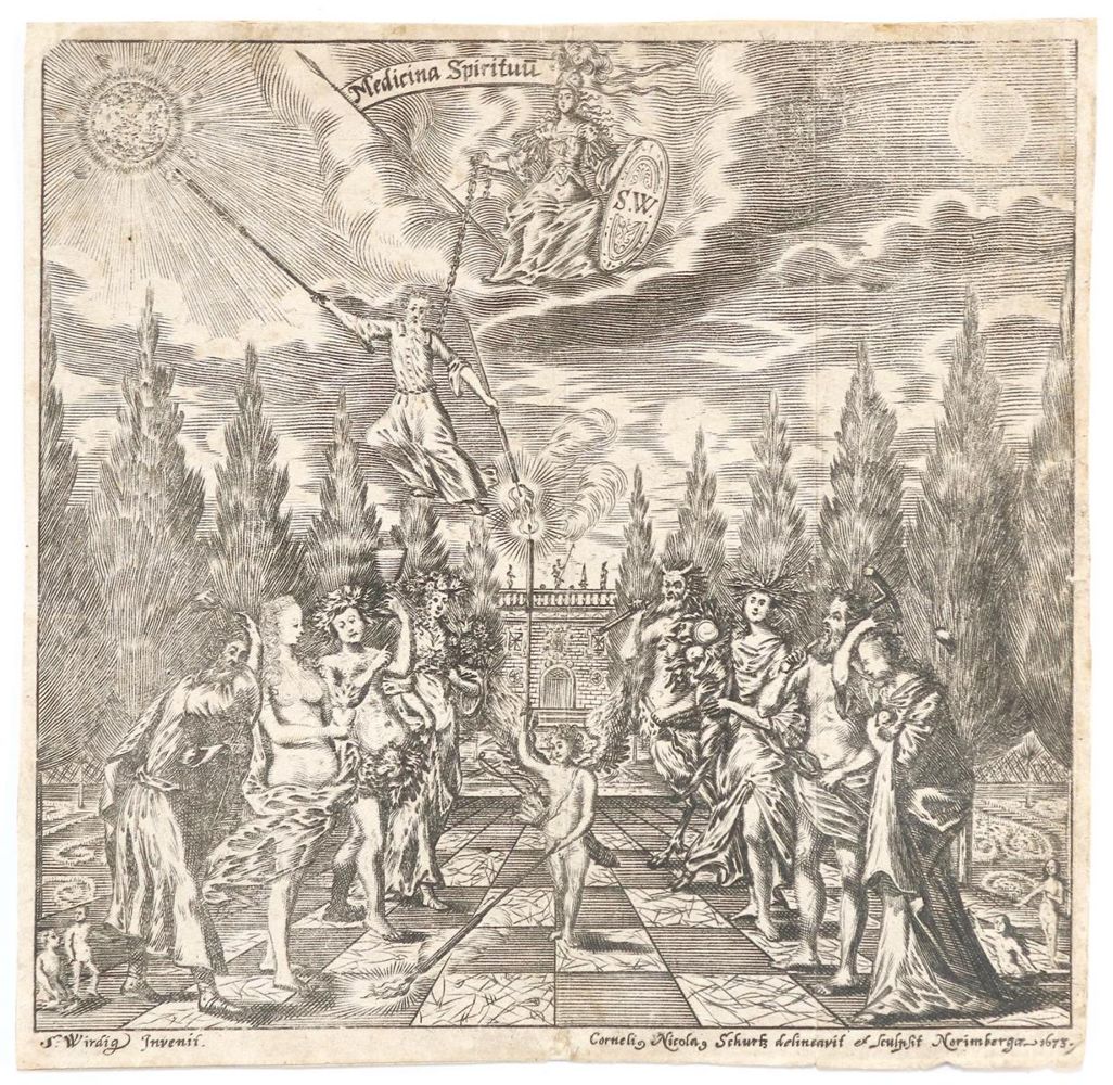 Große Abbildung Nr.1: 130-2950 Medicina Spirituu.: (Varia, Medizin)