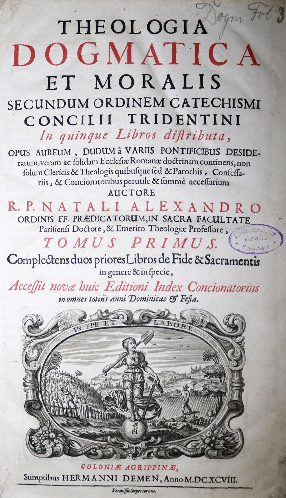 Große Abbildung Nr.1: 130-3 Alexandre,N.: (Alte Drucke, Handschriften und Theologie)