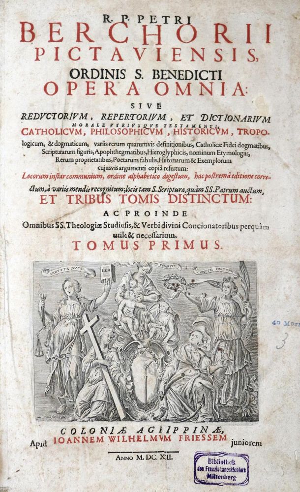 Große Abbildung Nr.1: 130-30 Berchorius,P.: (Alte Drucke, Handschriften und Theologie)